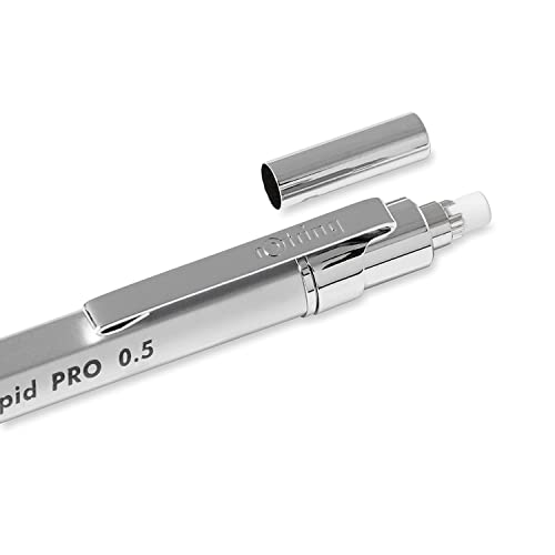 Druckbleistift rOtring Rapid PRO | 0,5 mm | Silberfarbener Schaft