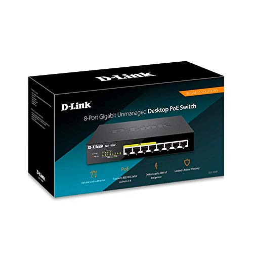 D-Link-Switch D-Link DGS-1008P Switch, Netzwerk-Switch