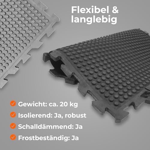 Stallmatten Pferde Vivol Gummi Stallmatte, Puzzlesystem, 80 x 120