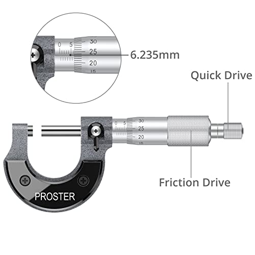 Bügelmessschraube Proster Messbereich 0-25 mm Messschraube