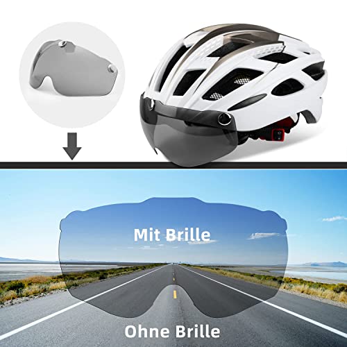 Fahrradhelm mit Visier Shinmax Fahrradhelm Herren Damen