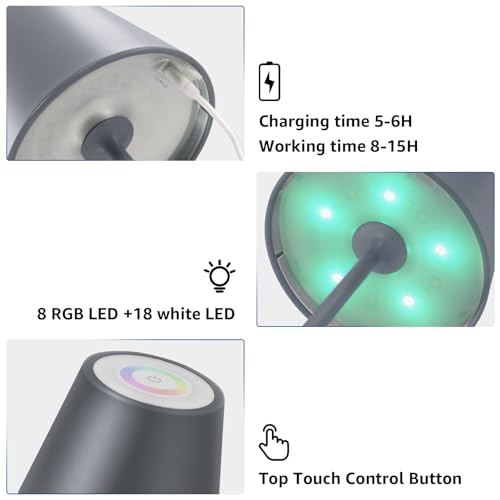 LED-Tischleuchte uuffoo Tischlampe Kabellos,Led Tischleuchte kabellos