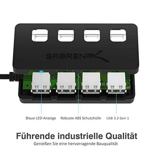 USB-Hub Sabrent USB Hub 3.2×1, USB Adapter, USB Verteiler