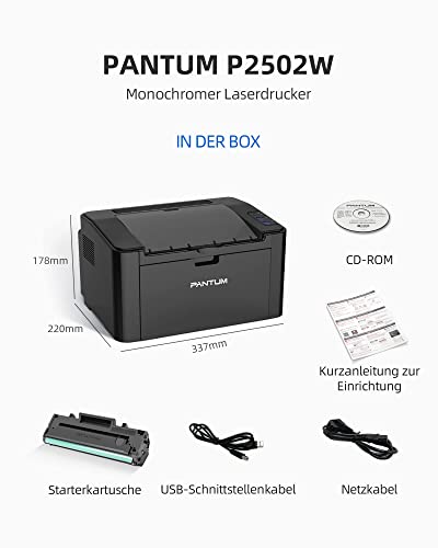 Laserdrucker-WLAN PANTUM P2502W Schwarzweiß-Laserdrucker