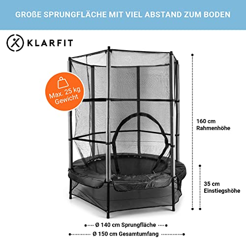 Kindertrampolin Klarfit Kinder Trampolin Indoor/Outdoor, klein