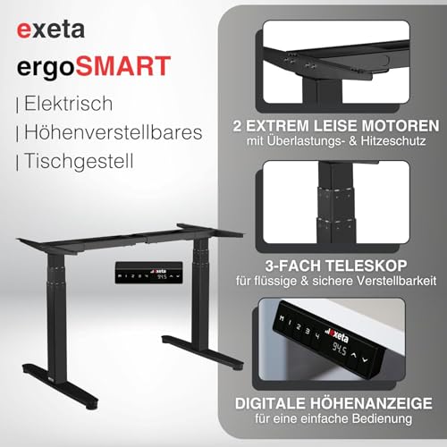 Höhenverstellbarer Schreibtisch Exeta ergoSmart elektrisch