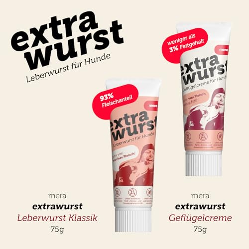 Hundeleberwurst MERA Extrawurst Light getreidefreie, 75g Tube