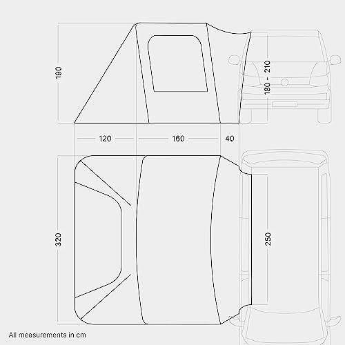 Heckzelt qeedo Motor Canopy Bus, Stabiles Vorzelt inkl. Vordertür