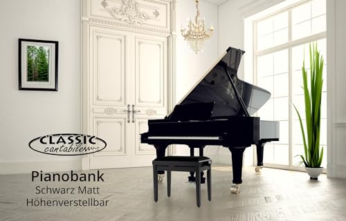 Klavierbank Classic Cantabile Pianobank Schwarz-matt