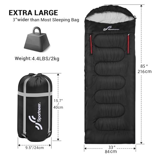 Deckenschlafsack Winter Sportneer Schlafsack 3-4 Jahreszeiten