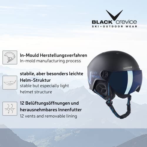 Skihelm Black Crevice SÖLDEN mit Visier, weiß Carbon