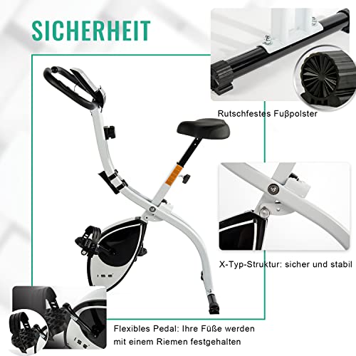 Heimtrainer (klappbar) ISE X-Bike Fitnessbike für Zuhause