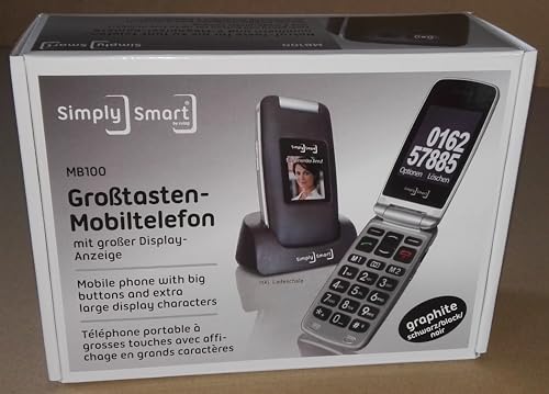 Seniorenhandy Simply Smart Großtasten Mobiltelefon, MB 100