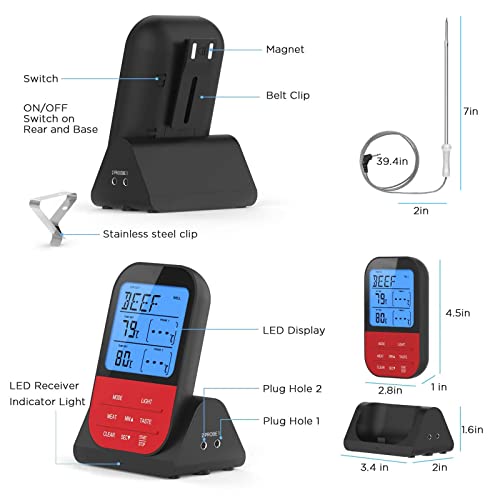 Grillthermometer (Funk) MixcMax Grillthermometer Kabellos