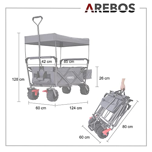 Bollerwagen mit Dach Arebos Bollerwagen faltbar mit Dach