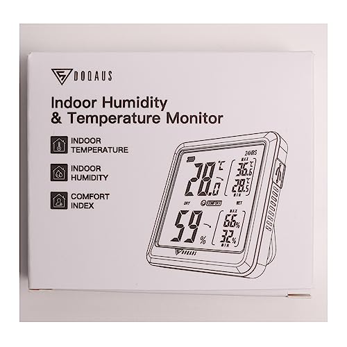 Min-Max-Thermometer DOQAUS Thermometer Hygrometer Innen