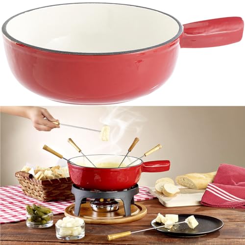 Fondue-Set Gusseisen Rosenstein & Söhne Fondue Topf