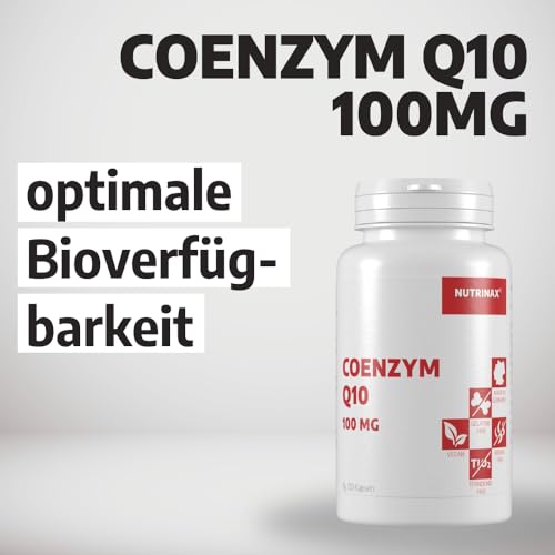 Coenzym Q10 Nutrinax, 100mg Q10 pro vegane Kapsel