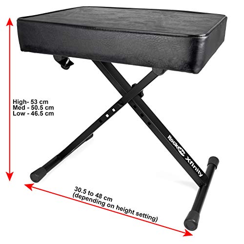 Klavierbank RockJam Premium Adjustable Padded Keyboard Bench