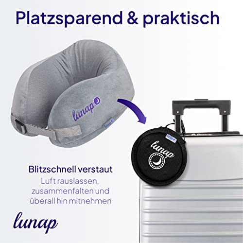 Aufblasbares Nackenkissen lunap Hohes Nackenkissen Flugzeug