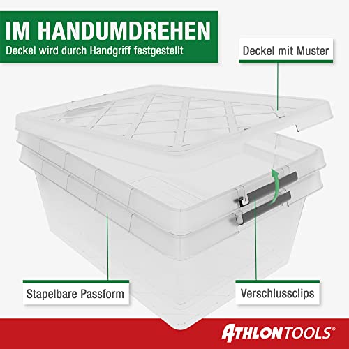 Aufbewahrungsbox ATHLON TOOLS 4x 12.5 L mit Deckel