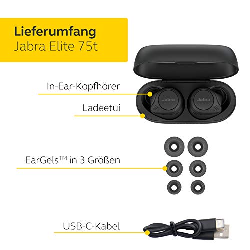 In-Ear Noise Cancelling Kopfhörer Jabra Elite 75t, In-Ear