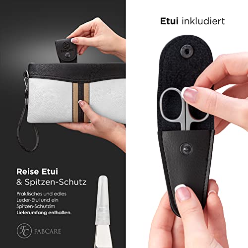 Nagelschere FABCARE Profi inkl. Etui & Ebook, Innovative