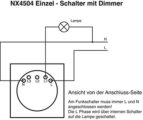 Smart-Home-Lichtschalter Luminea Home Control Alexa Dimmer Unterputz