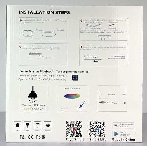 LED-Deckenleuchte Farbwechsel OPPEARL Led Deckenlampe