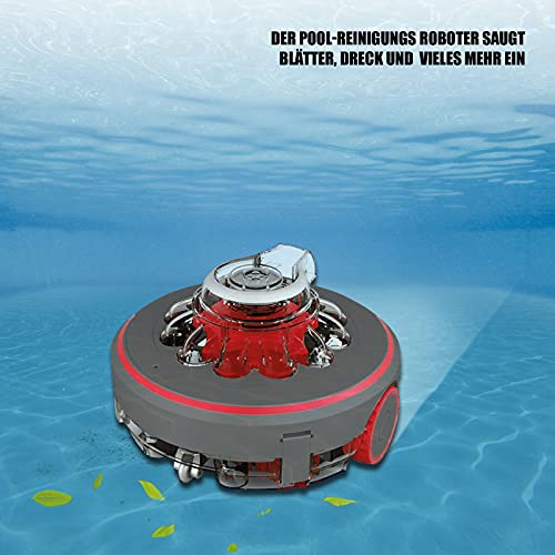 Poolroboter Mauk ® Pool Bodenreinigung Robotersauger | Li-Ion Akku