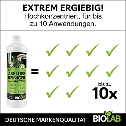 Bio-Abflussreiniger BIOLAB Abflussreiniger (1000 ml) Rohrreiniger