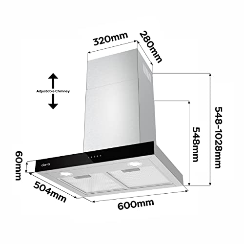 Dunstabzugshaube CIARRA CBCS6102 A+++ 60cm Umluft