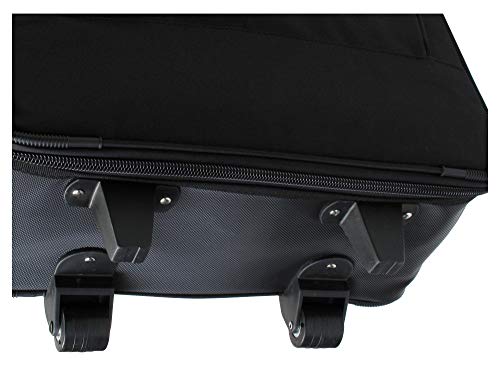 Keyboardtasche Classic Cantabile mit Rollen 129cm schwarz