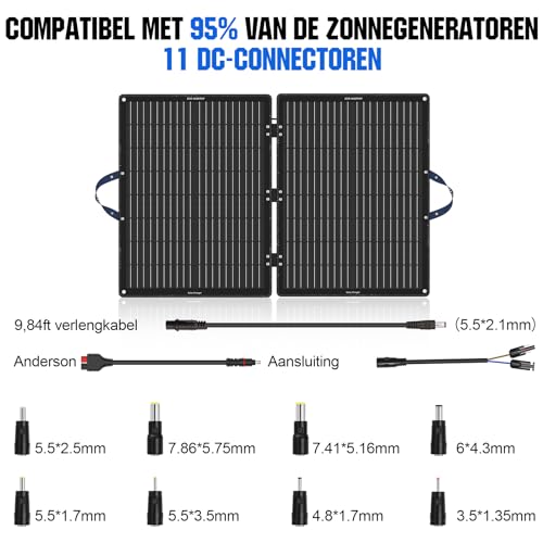 Mobile Solaranlage ECO-WORTHY 100W Solarpanel Faltbar