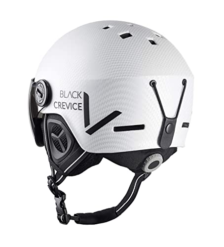 Skihelm Black Crevice SÖLDEN mit Visier, weiß Carbon