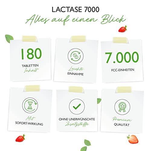 Laktase-Tabletten Vit4ever Laktase 7.000, 180 Tabletten