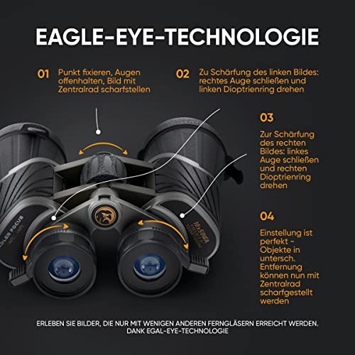 Fernglas 10×50 Adler Focus, für Erwachsene