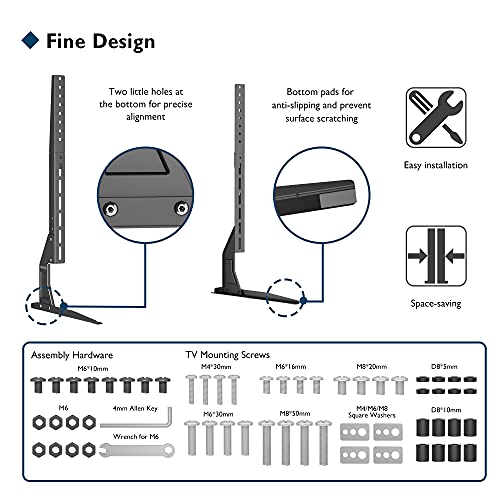 TV-Ständer BONTEC Universal TV Standfüße für LCD LED 22-65 Zoll