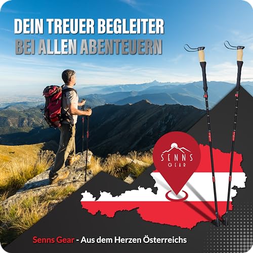 Trekkingstöcke faltbar SENNS GEAR ® Wanderstöcke faltbar