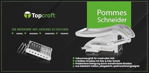 Pommesschneider Topcroft ® Hochwertiger, 2 Einsätze