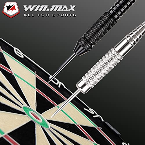 Dartpfeile WIN.MAX Metallspitze, 12 Stück Steel Darts Pfeile Set