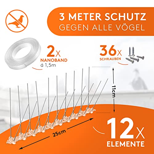 Taubenabwehr WERKTAL Spikes, Effektive Vogelabwehr