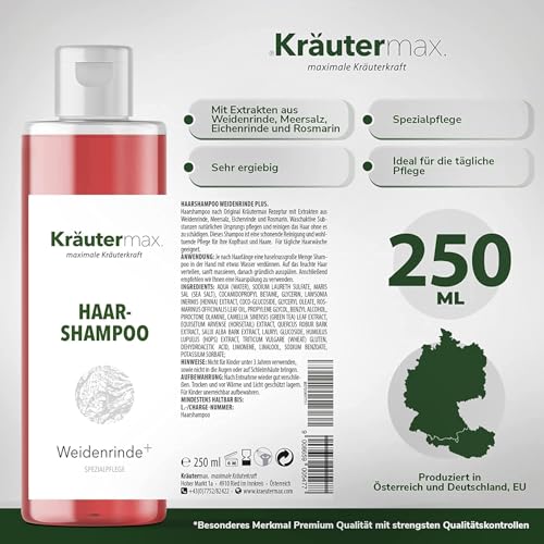 Läuse-Shampoo Kräutermax. Weidenrinden Shampoo Läuse