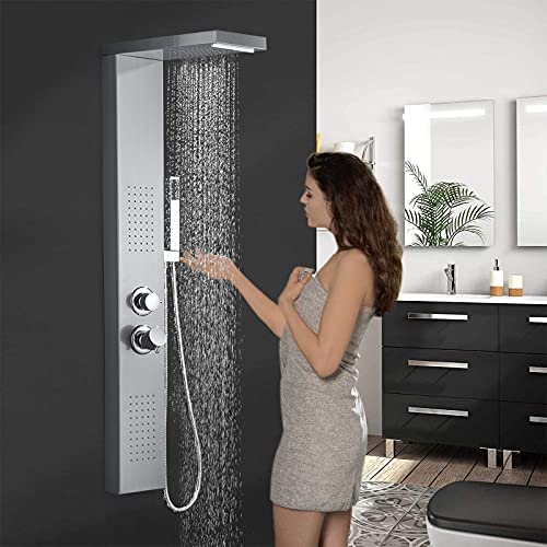 Duschpaneel UISEBRT Regendusche – 4 IN 1 Regendusch System Duschset