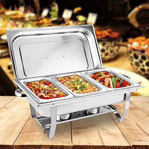 Chafing Dish DIFU 9L 3 Grid Profi Speisewärmer Wärmebehälter