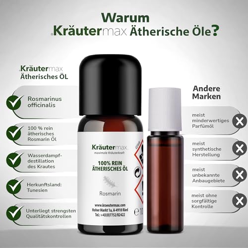 Rosmarinöl Kräutermax. NEU! Kräutermax ätherisches, Rosmarin