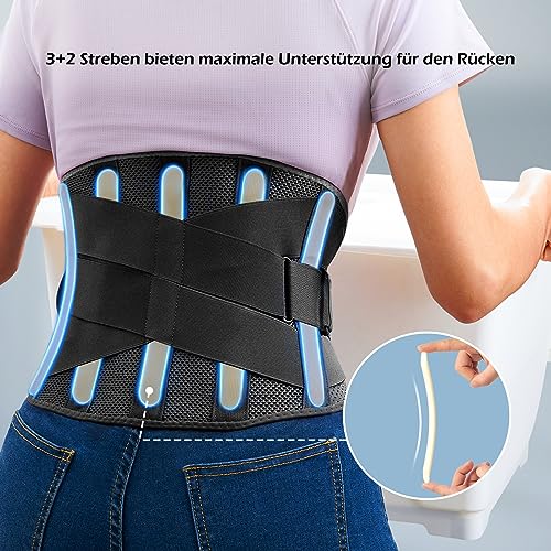 Rückenbandage FREETOO Herren und Damen, atmungsaktiv