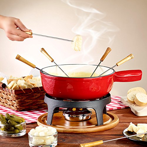 Fondue-Set Gusseisen Rosenstein & Söhne Fondue Topf