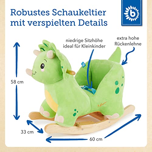 Schaukelpferd Bieco Plüsch Schaukeltier Dino Woody, 60 cm