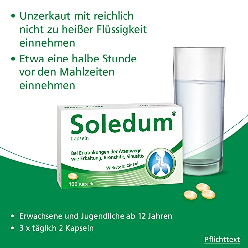 Erkältung-Tabletten Soledum Kapseln, 100 Kapseln